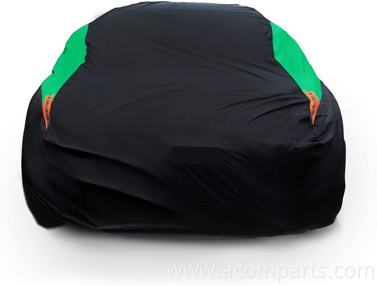 Garage parking use non-abrasive sun proof polyester fabric full-size hail protector car cover automobile
